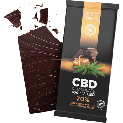 Шоколад CBDDark з солоною карамеллю