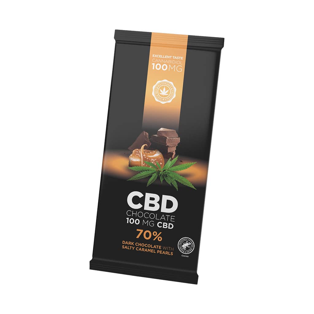Шоколад CBDDark з солоною карамеллю